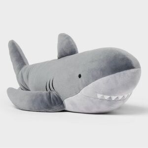 Shark Weighted Plush Throw Pillow Gray - Pillowfort NEW